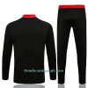 Sudadera De Entrenamiento Trajes Manchester United Cremallera De Cuarto 2021/22 Roja Negra - Hombre